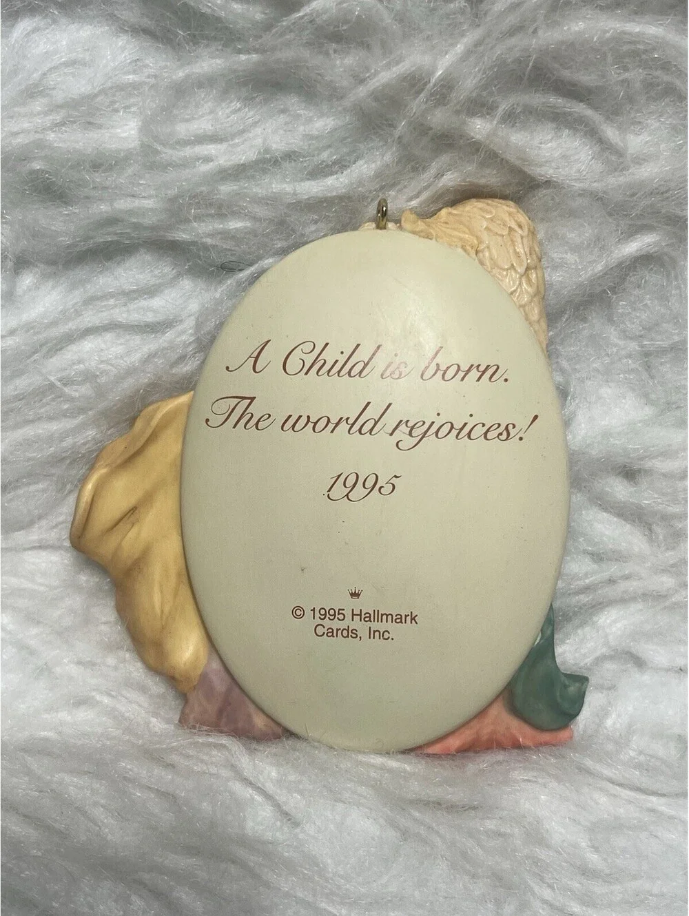Hallmark Christmas Nativity Ornament “A Child Is Born The World Rejoices” 1995